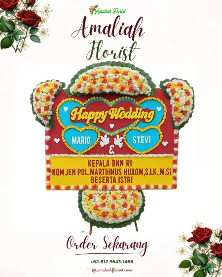 Papan Bunga Pernikahan Tongole